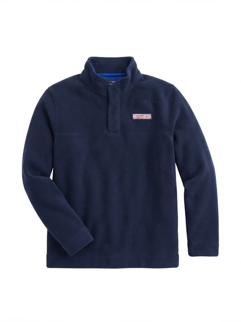 Vineyard Vines Kids Navy Quarter-Zip Fleece Pullover